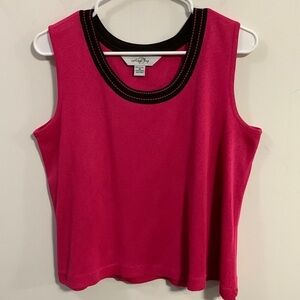 Ming Wang tank top pink and black, Size Medium, very good condition